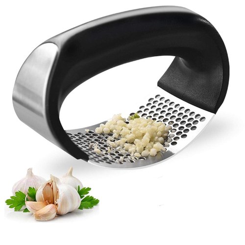 Stainless Steel Arc-Shaped Garlic Press