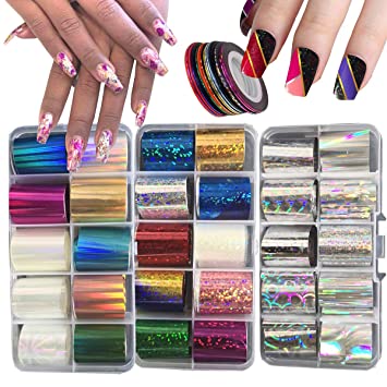 4Pcs Assorted Nail Foil Decoration