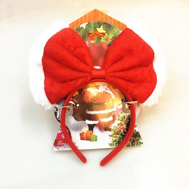Red velvet Bow Christmas Headband