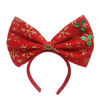 1pc Fluffy Merry Christmas Bow headband