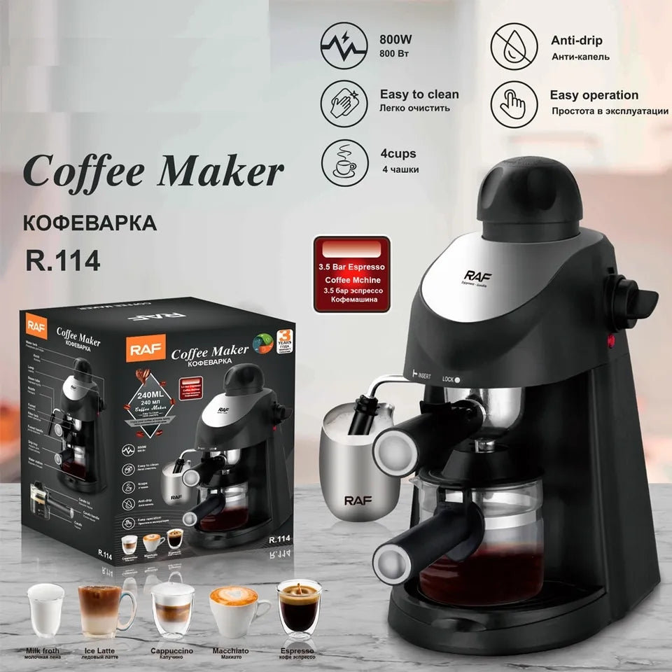 RAF 4 Cups Espresso 240ml Filter Coffee Maker