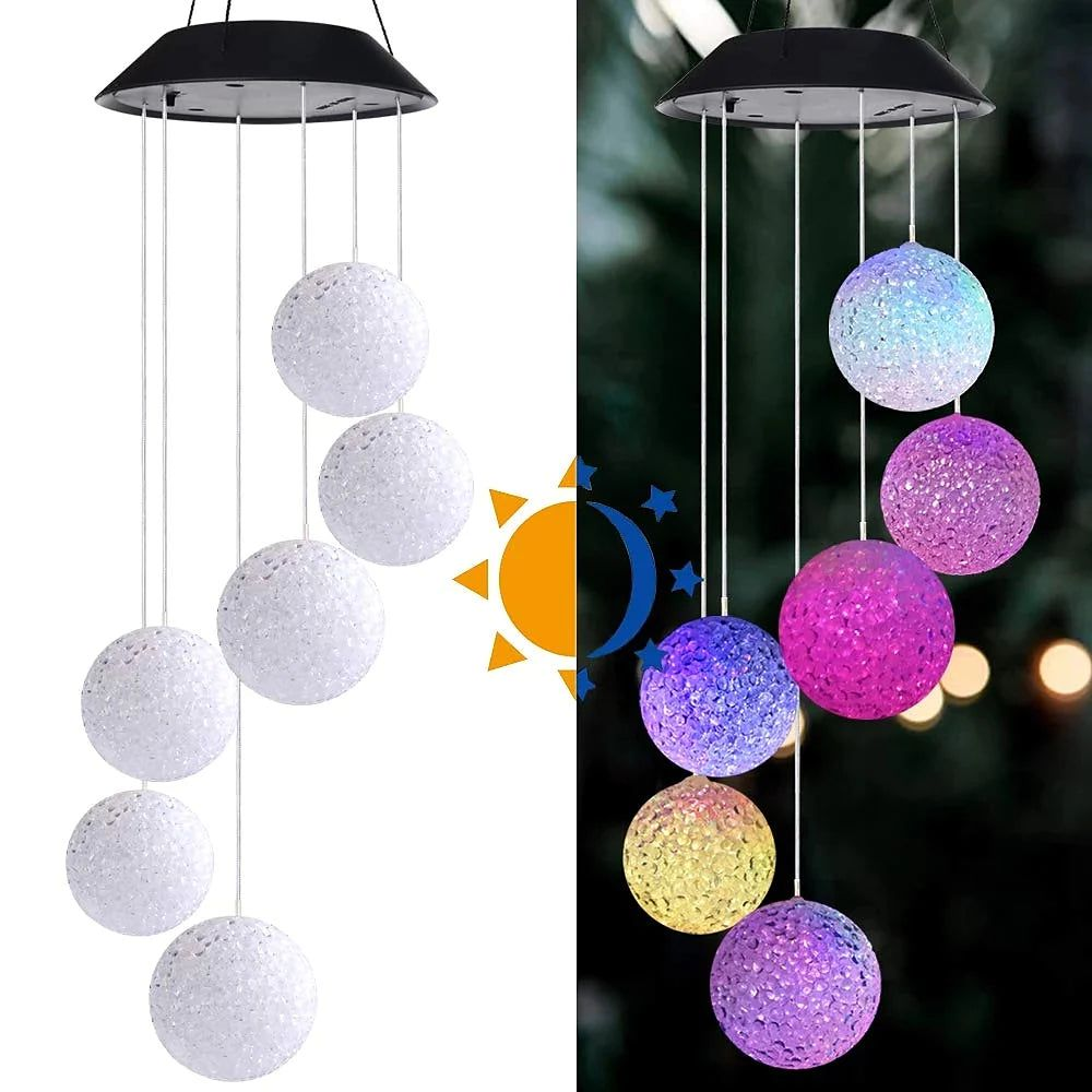 Solar Colour Changing LED Ball Hanging Lamp