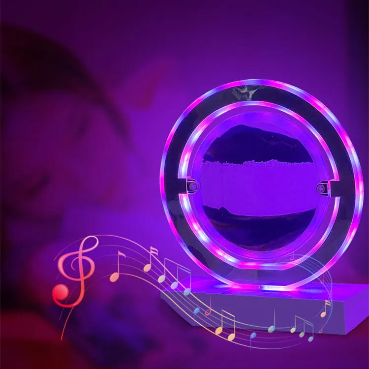 3D QuickSand  LED Moving Sand Art Lamp with Bluetooth Speaker