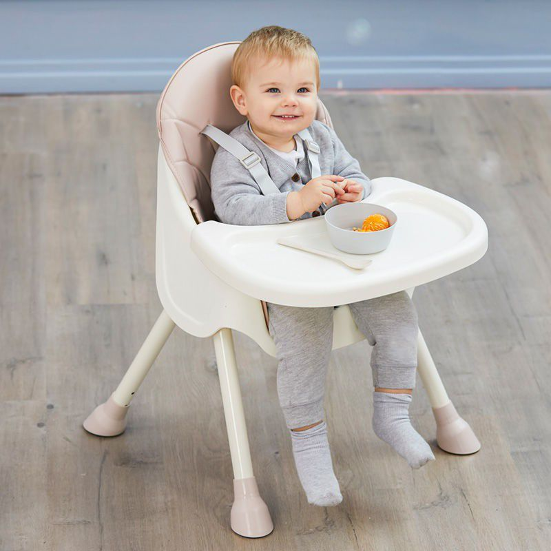 Multifunctional Adjustable Baby Feeding High Chair-Pink