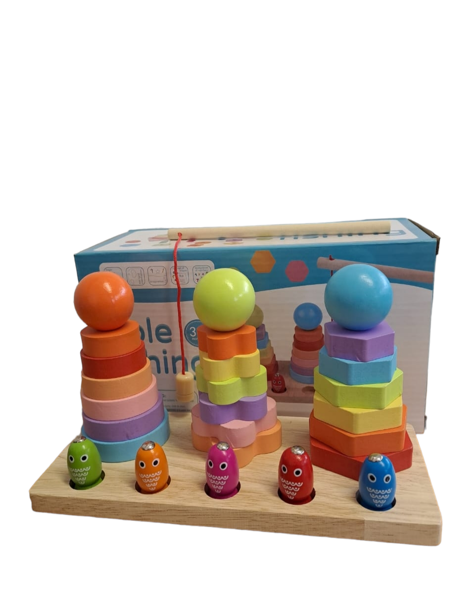 4in1 Colorful Geometric Stacker Building Blocks