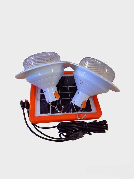 2X Solar Charged UFO Lights with Mini Solar panel