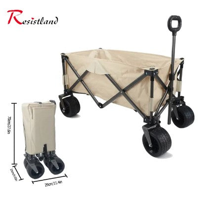 Large Portable Multifunction Cart Outdoor Camping Foldable With Table Light Wagon Trolley