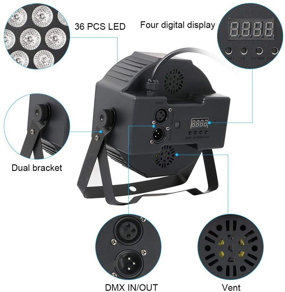 36W LED Mini Flat Disco Light