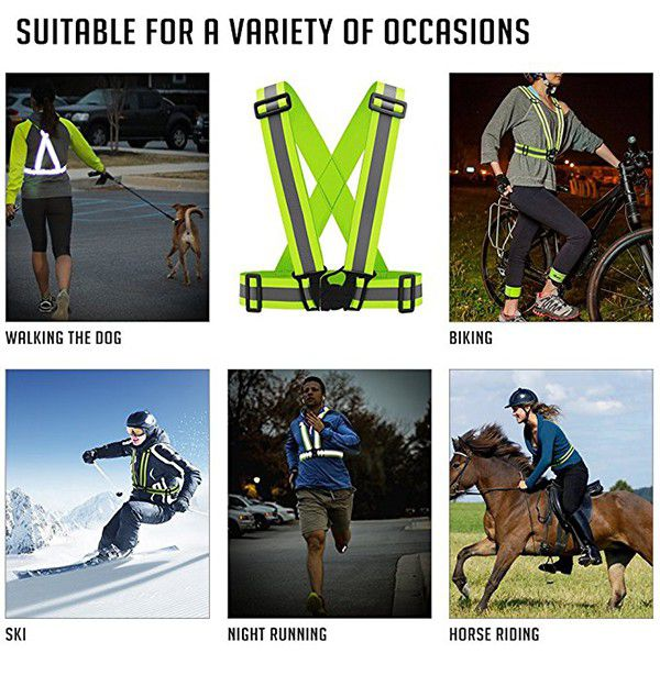 Adjustable High Visibility Reflective Security Safety Vest