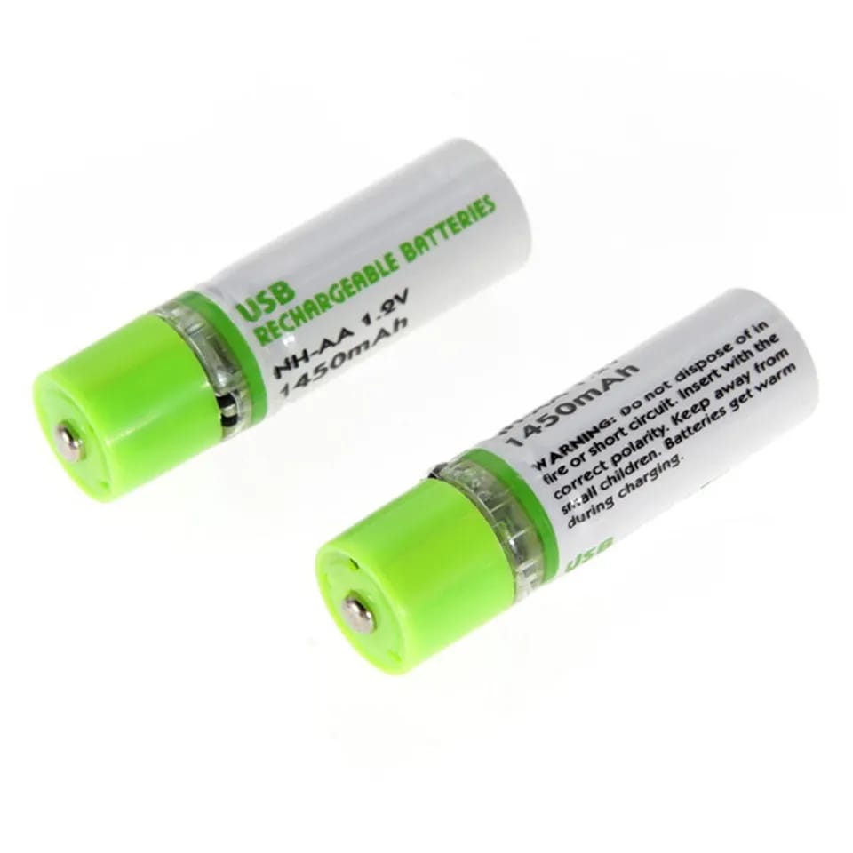 USB Rechargeable AA Battery Batteries, 1450 mAh