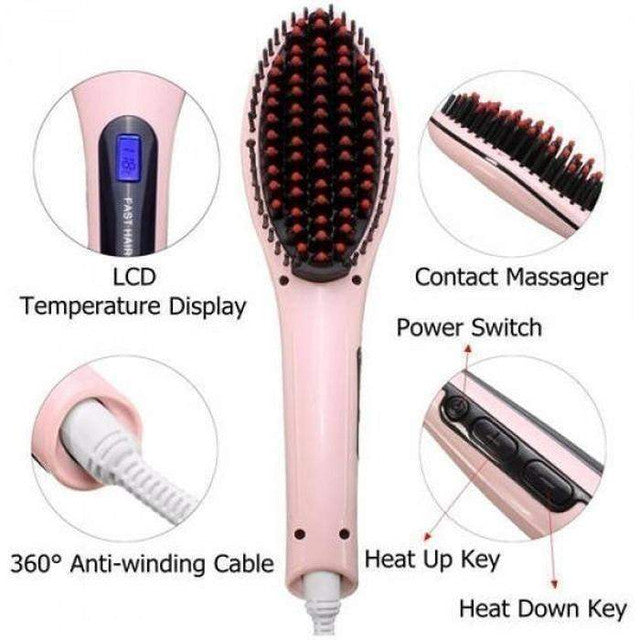 Fast Hair straightening Brush