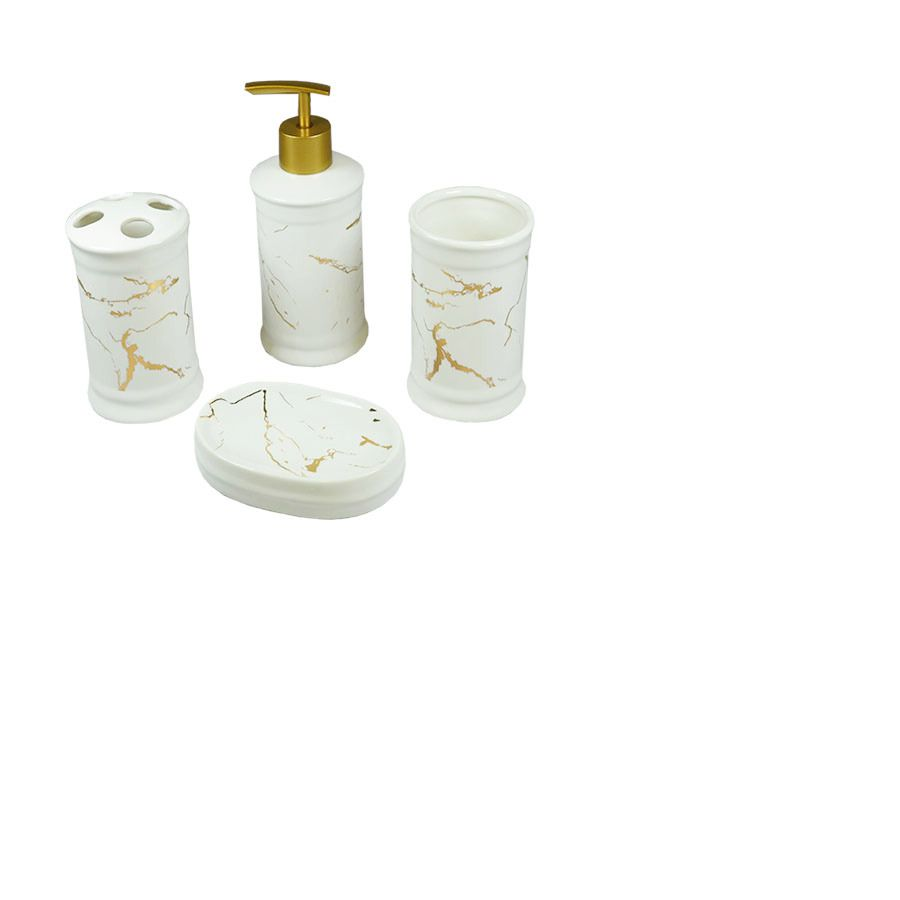 Marble Bathroom Round Set - 4-Piece