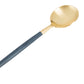 Blue and Gold Stainless Steel Teaspoons 6pcs