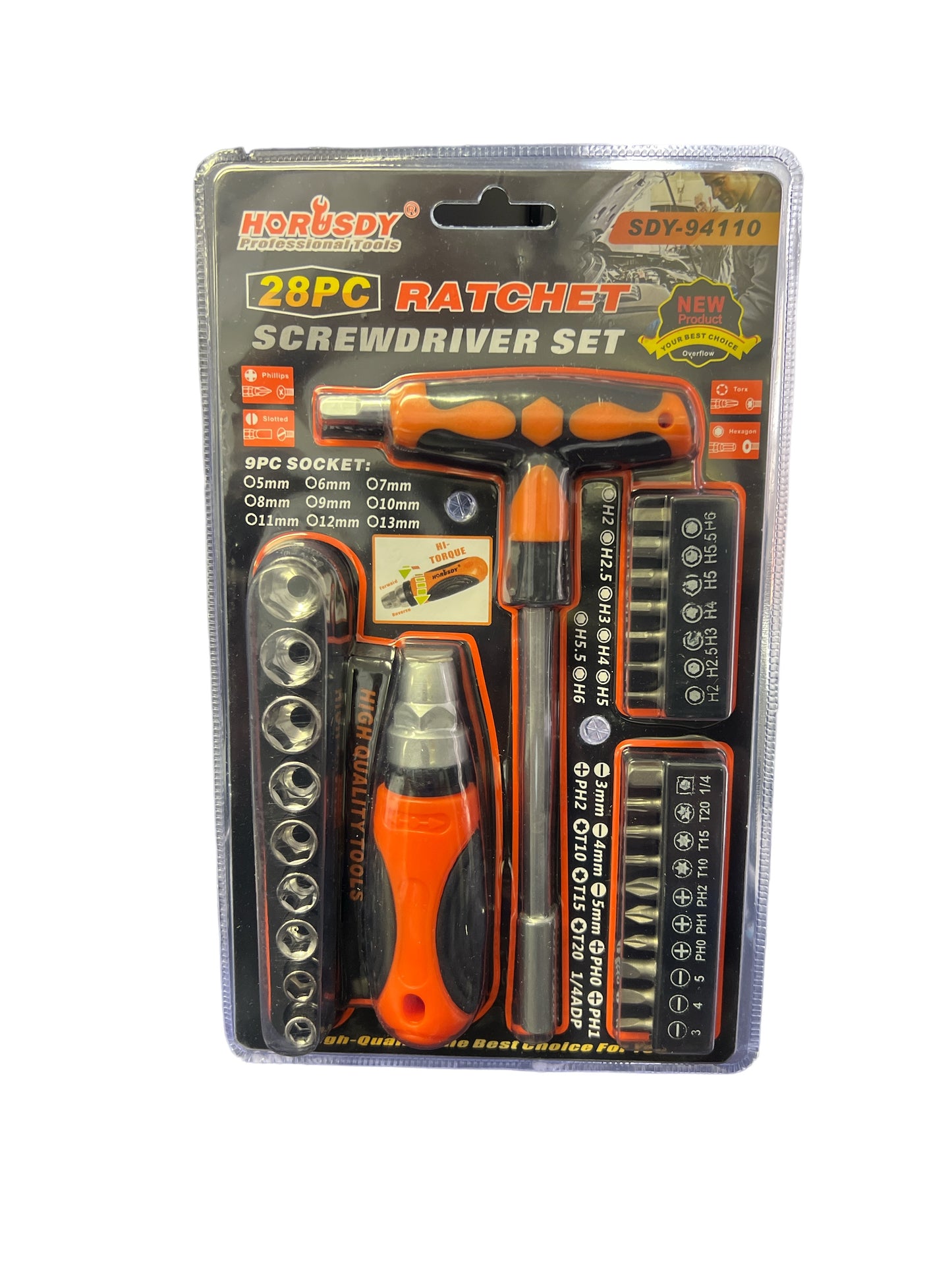 Horusdy 28pc Ratchet Screwdriver Set