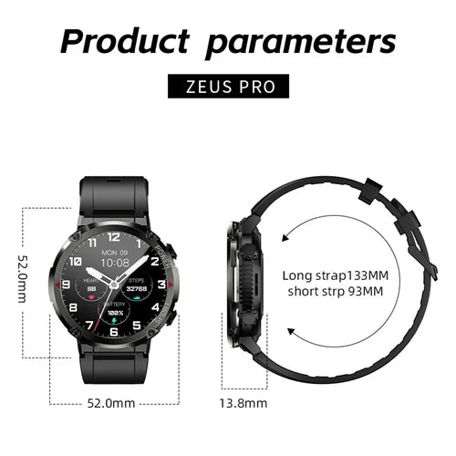 LOKMAT ZEUS PRO Bluetooth Calling Watch, 1.6'' HD Screen Multiple Sports Functions, IP67 Waterproof Sports Watch