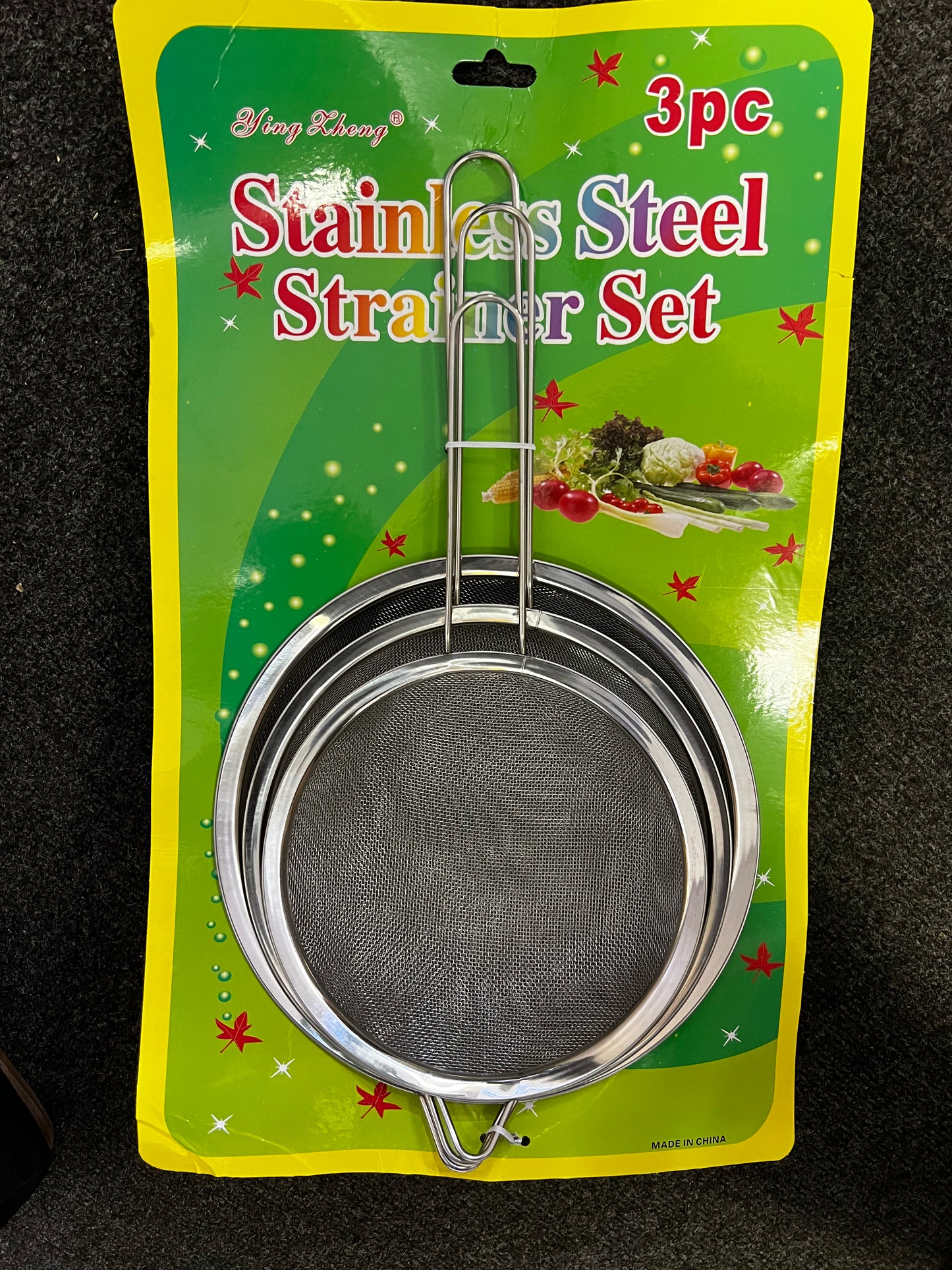 Strainer Set Stainless Steel 3pc Set