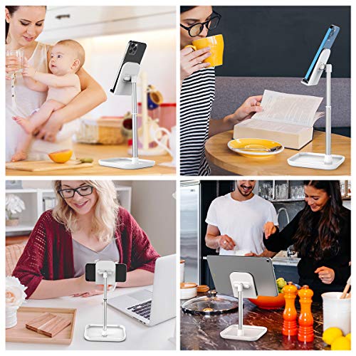 Cell Phone Stand,Adjustable Phone Stand for Desk, Thick Case Friendly Phone Holder Stand, Taller iPhone Stand Compatible with All Mobile Phone, iPhone 14, iPad, Tablet 4-10'' Desk Accessories