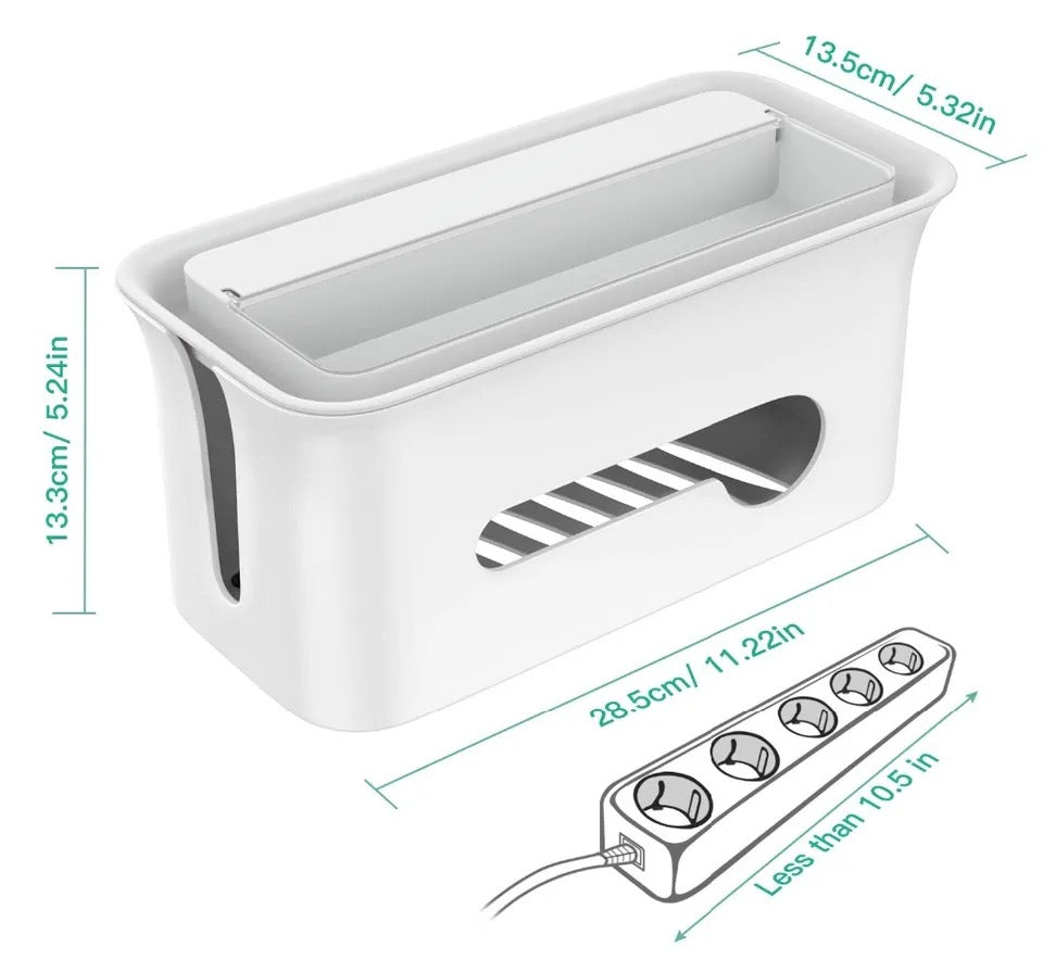 Cable & Power Strip Organizer Box