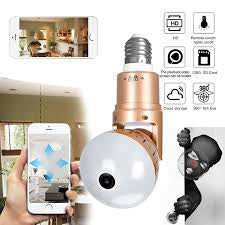 Panoramic Surveillance Camera 360 Degree Wireless Light Bulb Camera V380Pro App