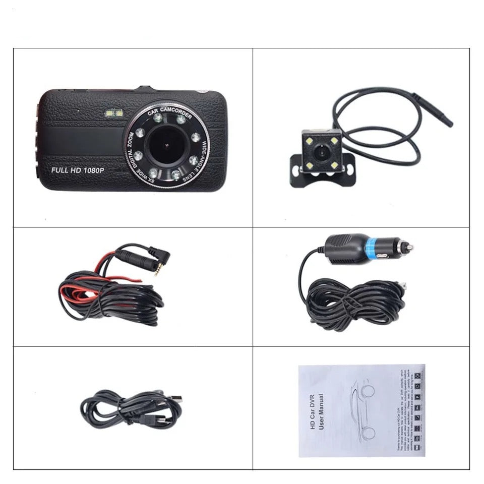 Vehicle Dash Board Camera 4′′ Screen with Reverse Camer