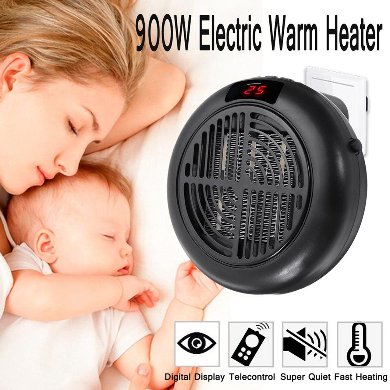 Wonder Space Saving Wall Heater 900watt