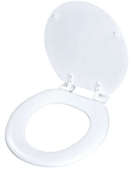 17 Inch White MDF Toilet Seat