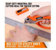 Heavy Duty Retractable Box Cutter Trimming Knife