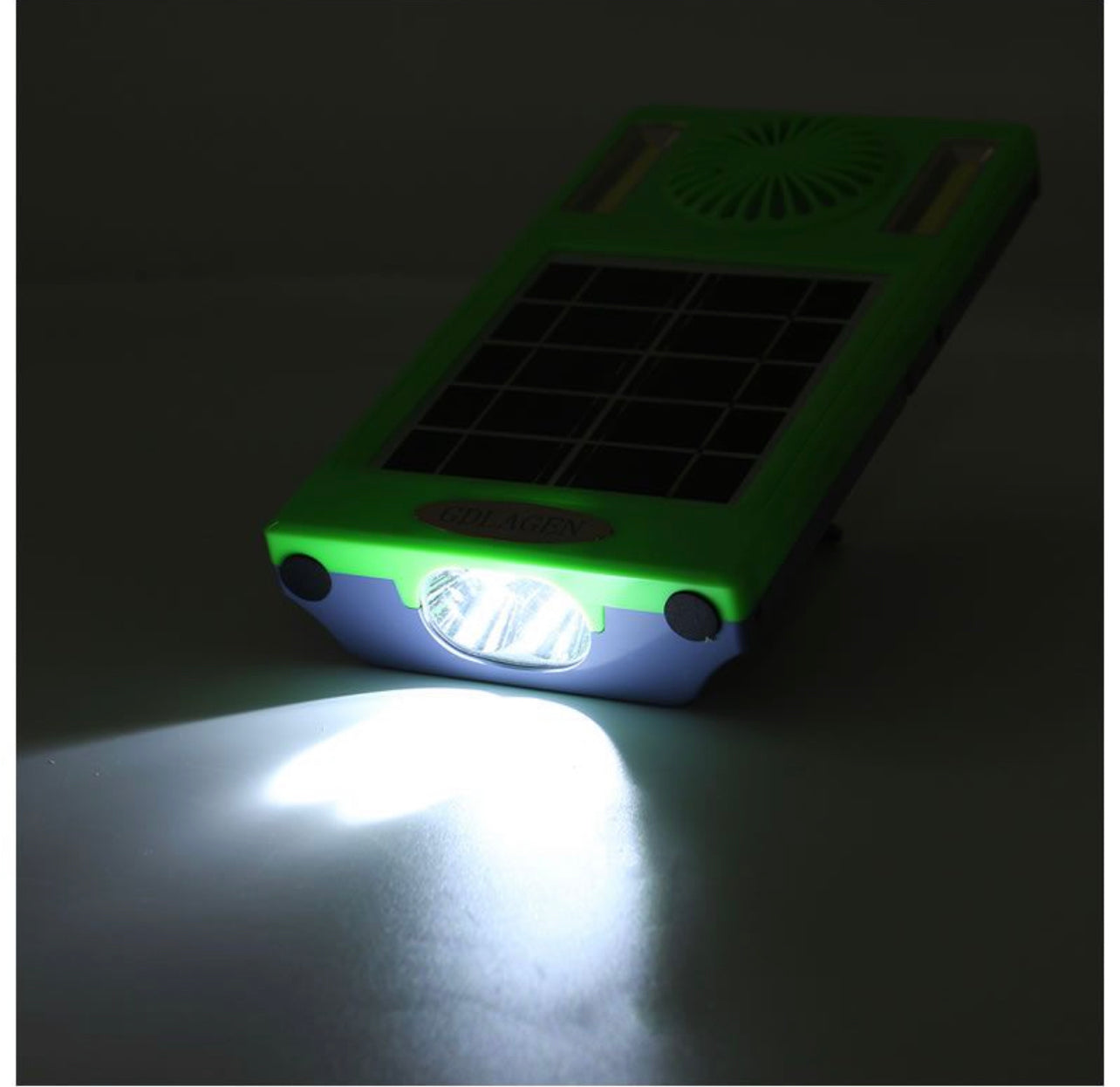 Solar Powered Emergency Light with a Mini Fan