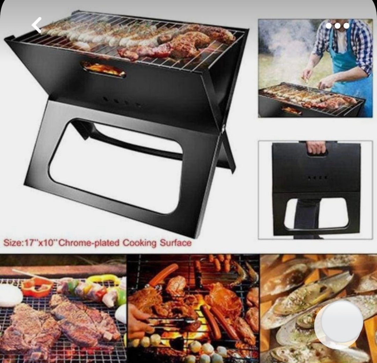 Portable Folding Charcoal Braai Stand Grill