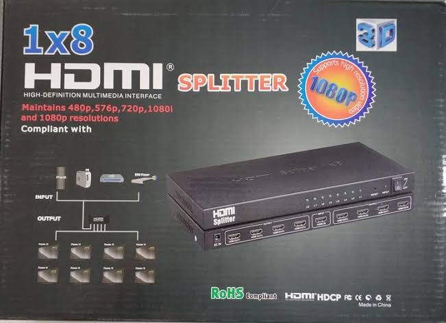 8 Port HDMI Splitter Full HD