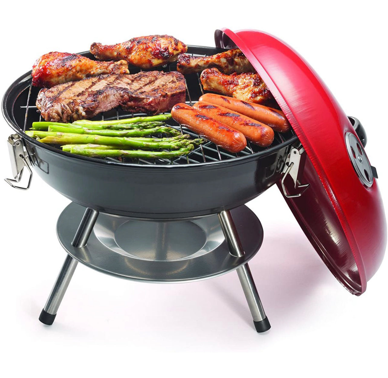 Red 350mm Portable Charcoal Braai Stand