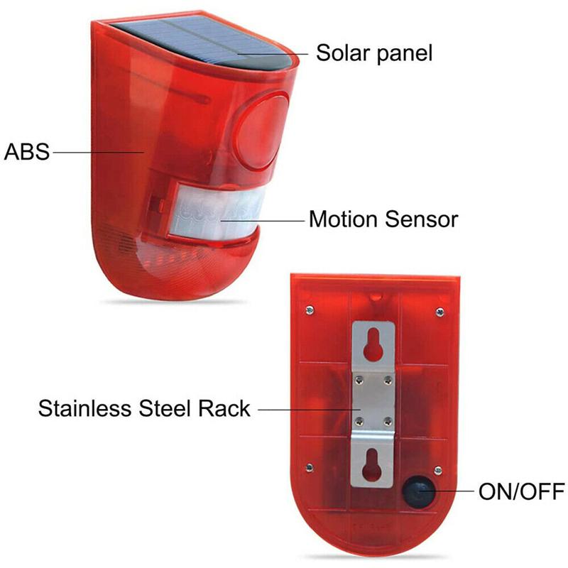 Wireless Motion Sensor Solar Alarm