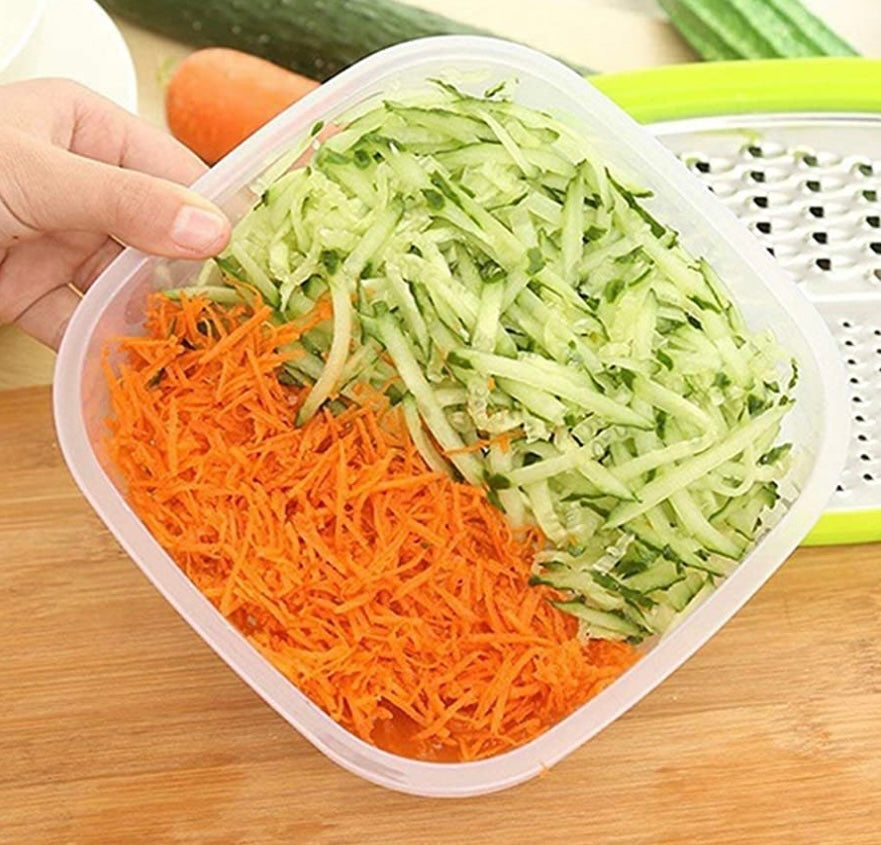 3 in 1 Grater for Vegetables And Fruits with Container Box