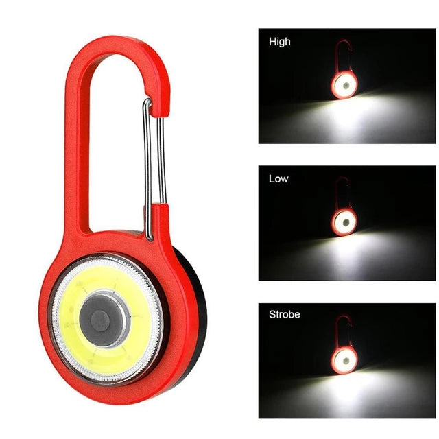 Portable LED Flashlight Carabiner Lamp Keychain Light