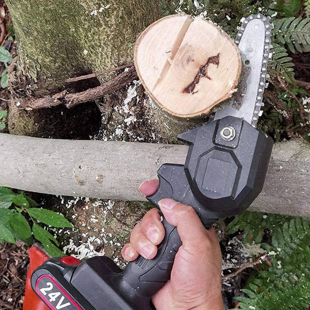 Cordless Mini Chain Saw 24V Battery