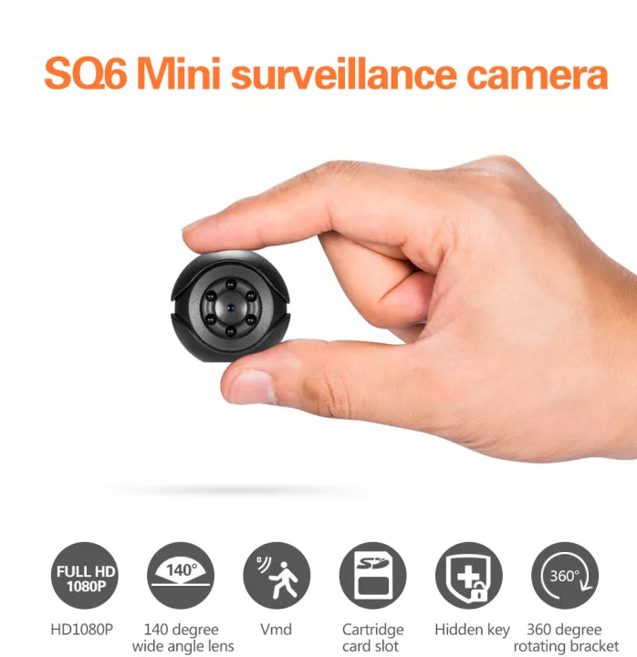 SQ6 Mini Camera Full HD 1080P Night Version DVR with Micro SD Card Slot