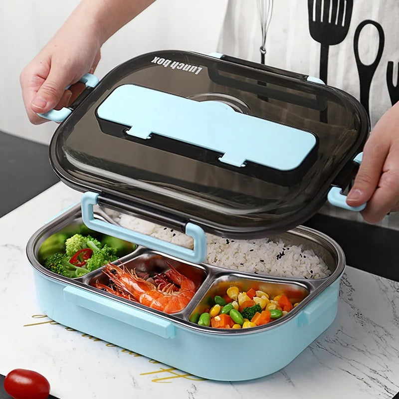 Bento Lunch Box Kids/Adults With Utensil Set