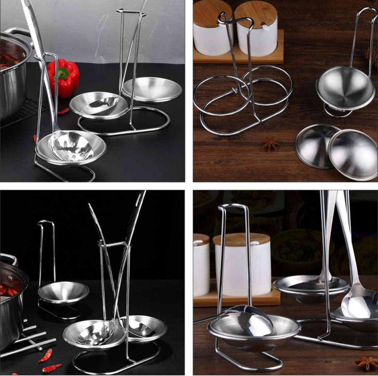 Stainless Steel Spoon Shelf Kitchen Household Colander Shelf Storage Shelf