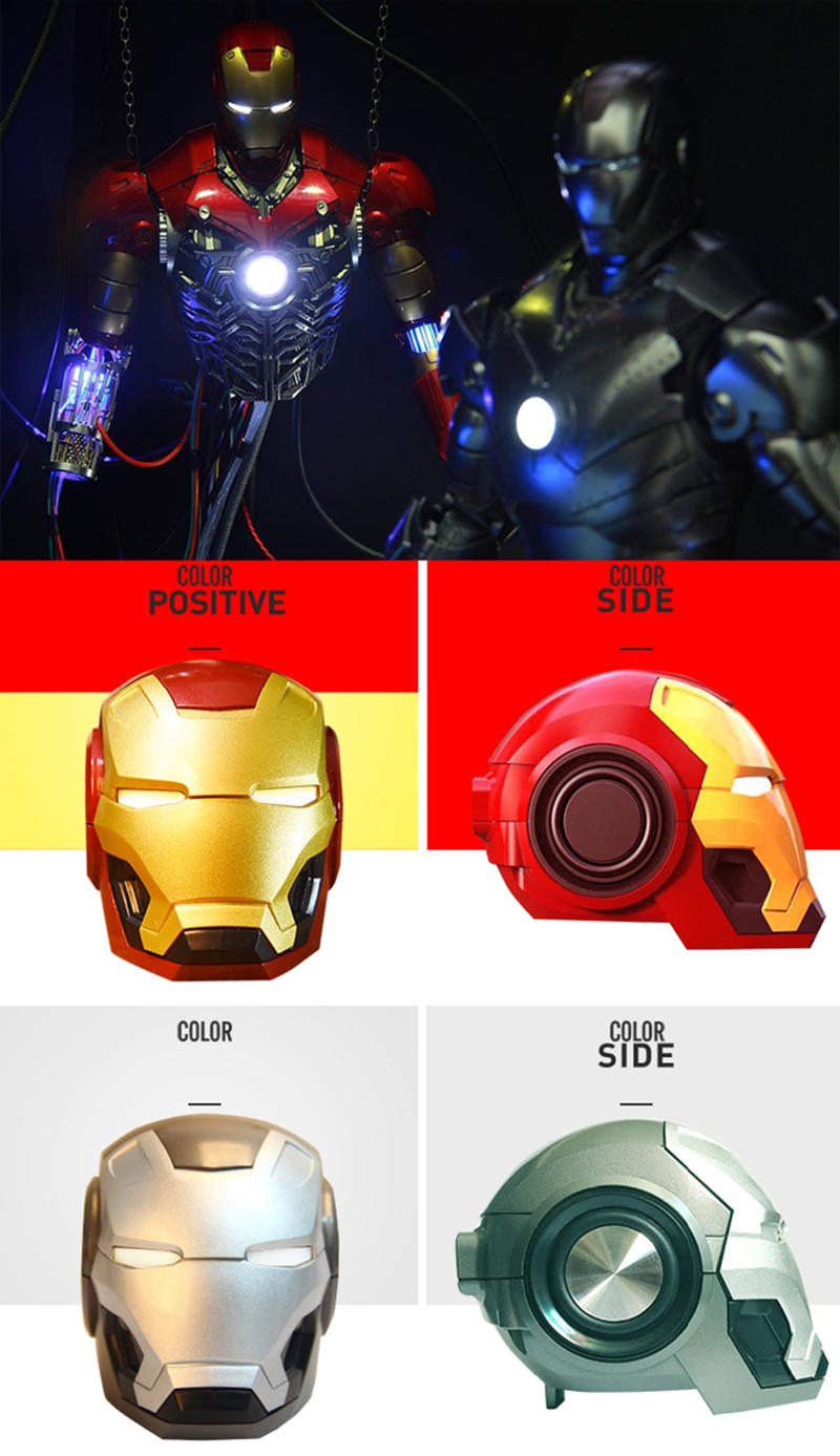 Iron Man BT Speaker Support Tf Card Speaker