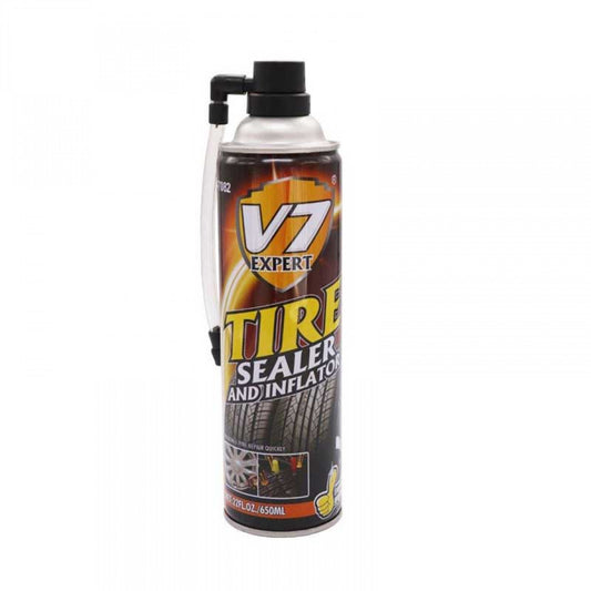 V7 TYRE SEALER INFLATOR 650ML AEROSOL V7082 EXPERT