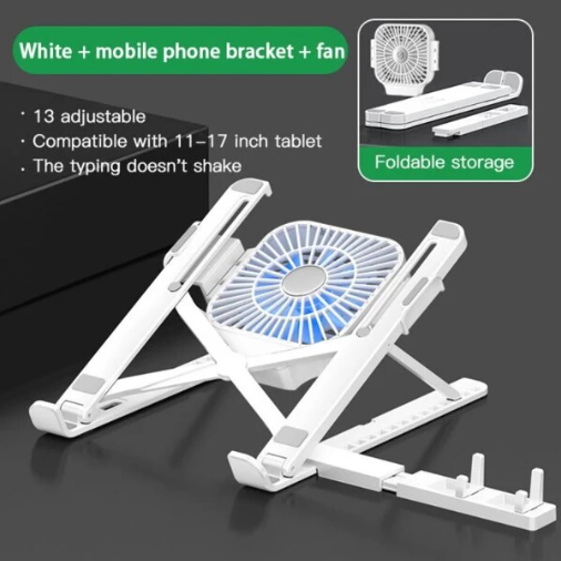 Adjustable Laptop Stand with Cooling Fan