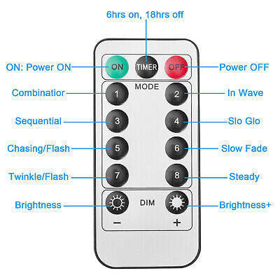 8 Modes LED Firework Starburst Table Lights Dimmable Lamp Remote Control Decor