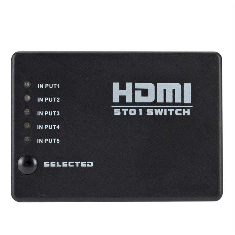 5 In 1 HDMI Switch 1080P With IR Remote Control For HDTV DVD