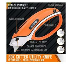 Heavy Duty Retractable Box Cutter Trimming Knife