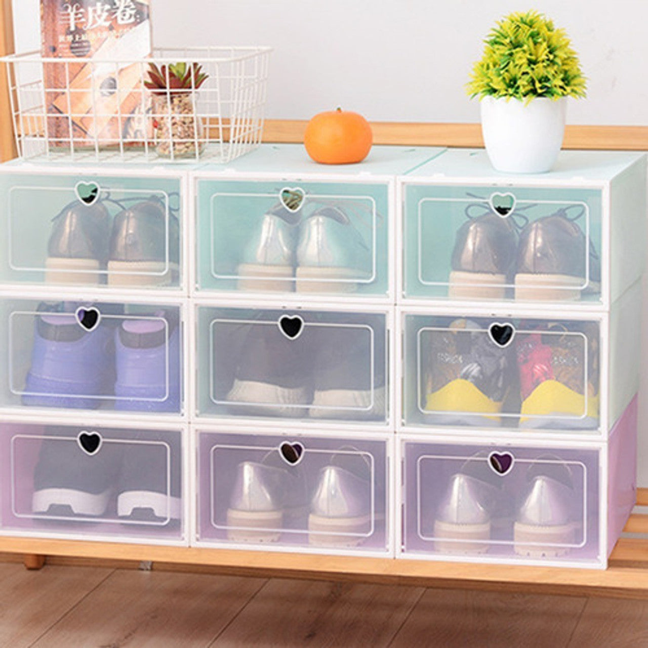 Plastic Shoe Box Organizer