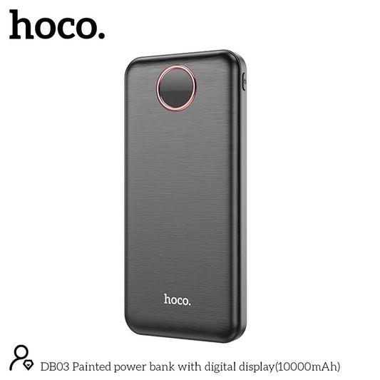 Hoco DB03 Power bank backup battery 10000mAh 3 Input with LED, latest model