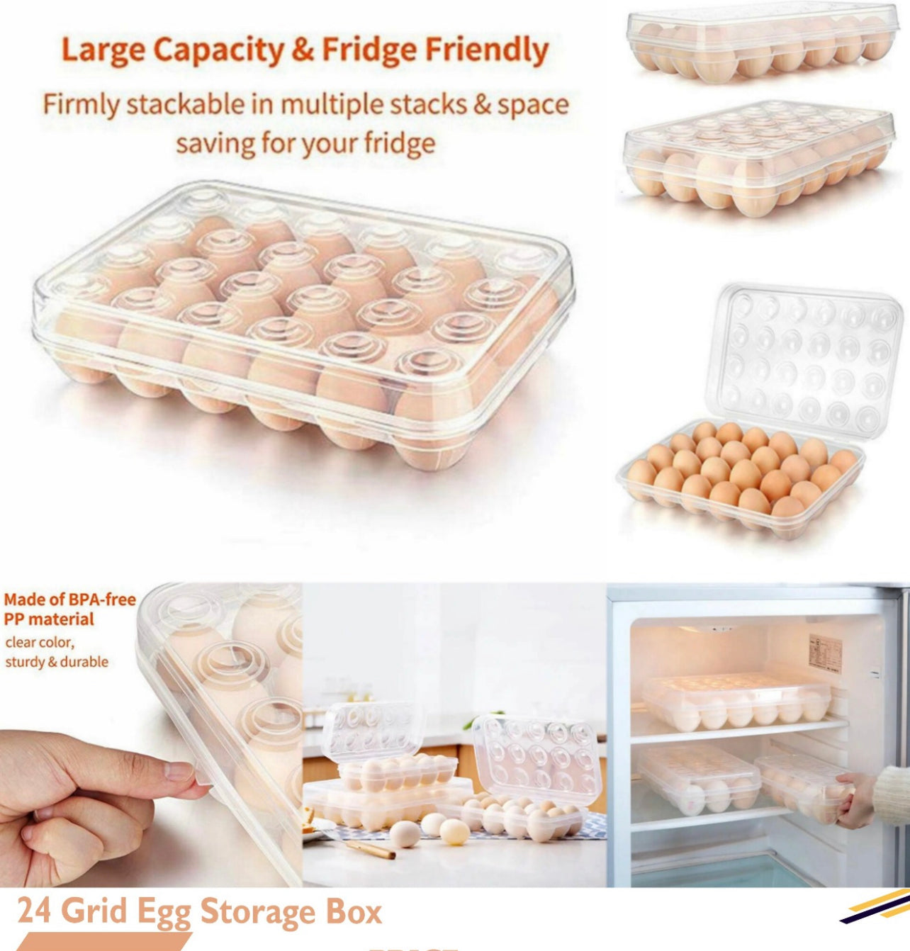 24 Grid Egg Storage Box – Megamall Online Store