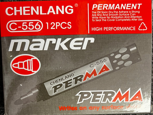 Black Permanent Marker 12pc