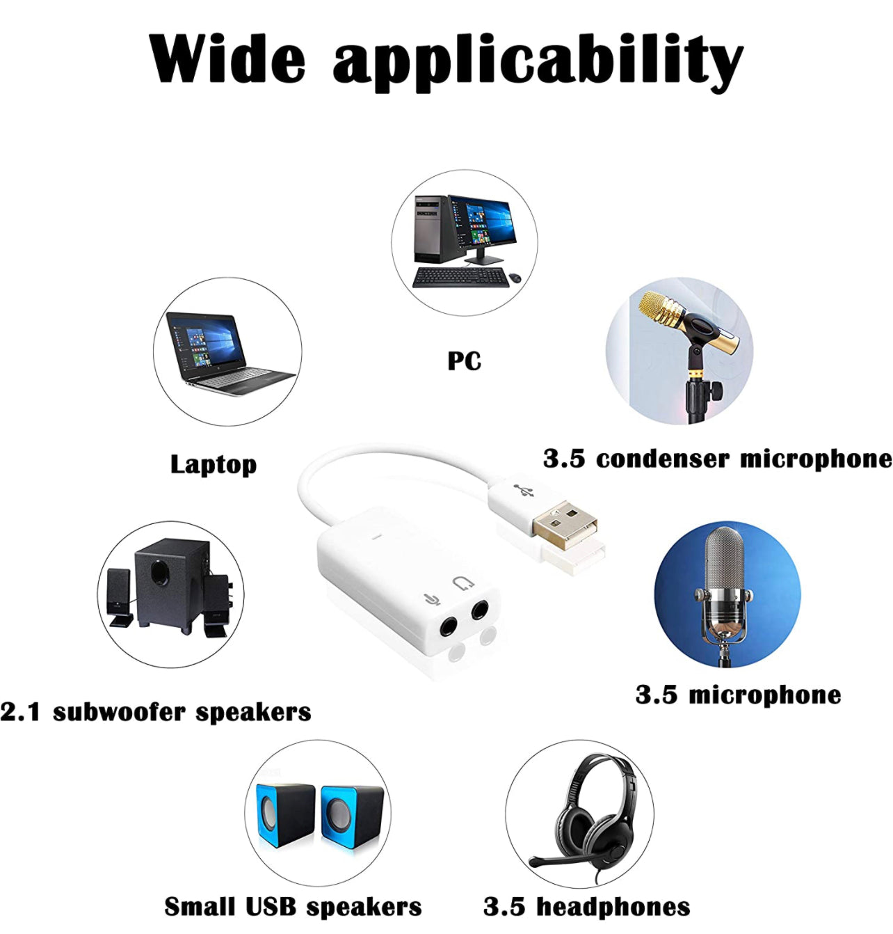 7.1 USB External Sound Card Audio Adapter