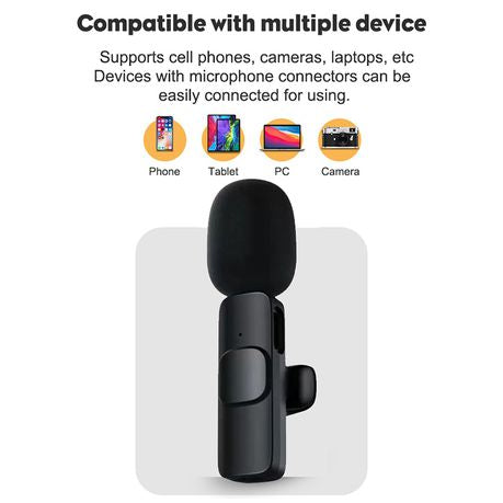 Wireless Lavalier Microphone - Compatible with Type C